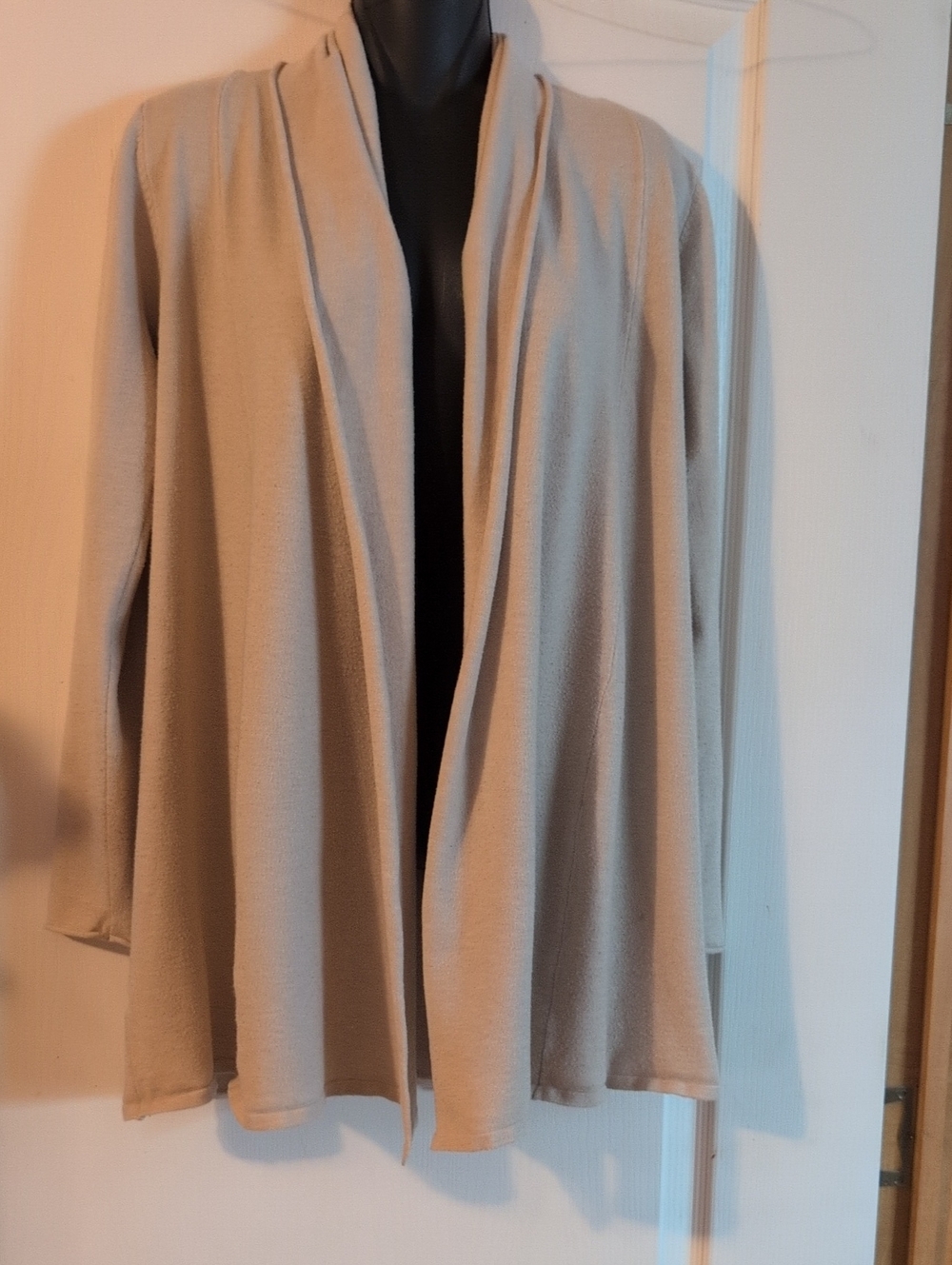 Altar'd State Beige Open-Front Draped Cardigan